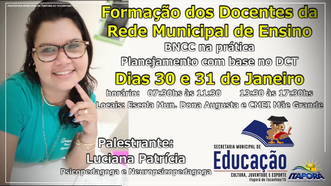 Formação dos Docentes da Rede Municipal de Ensino