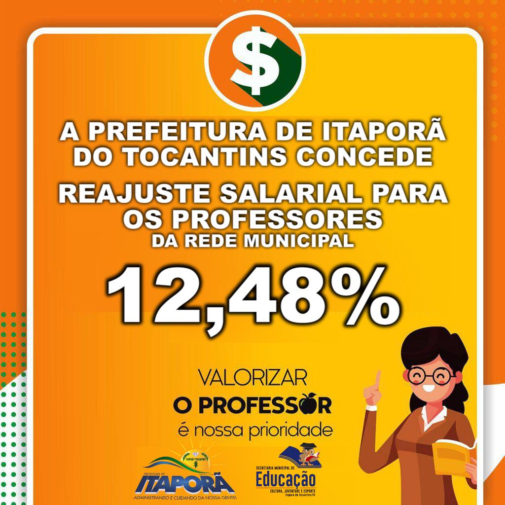 REAJUSTE SALARIAL PARA OS PROFESSORES
