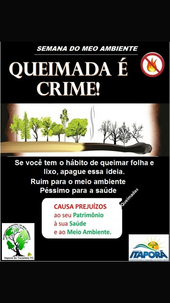 SEMANA DO MEIO AMBIENTE- DE 01 A 05 DE JUNHO