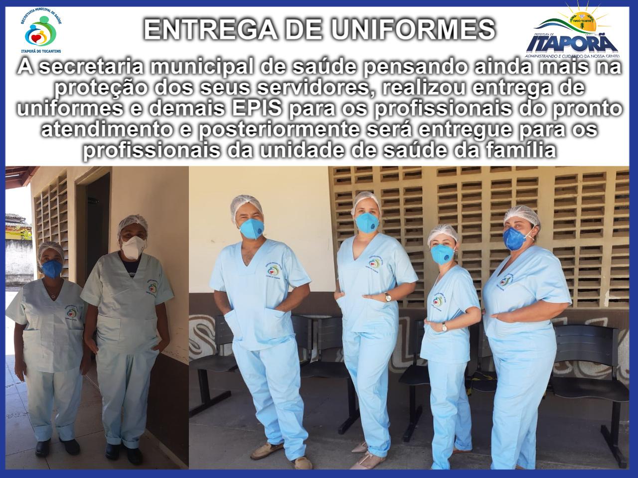 ENTREGA DE UNIFORMES E EPIs SECRETARIA DE SAÚDE