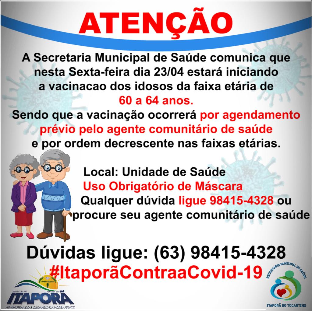 Vacinação Idosos / Faixa Etária de 60 a 64 Anos