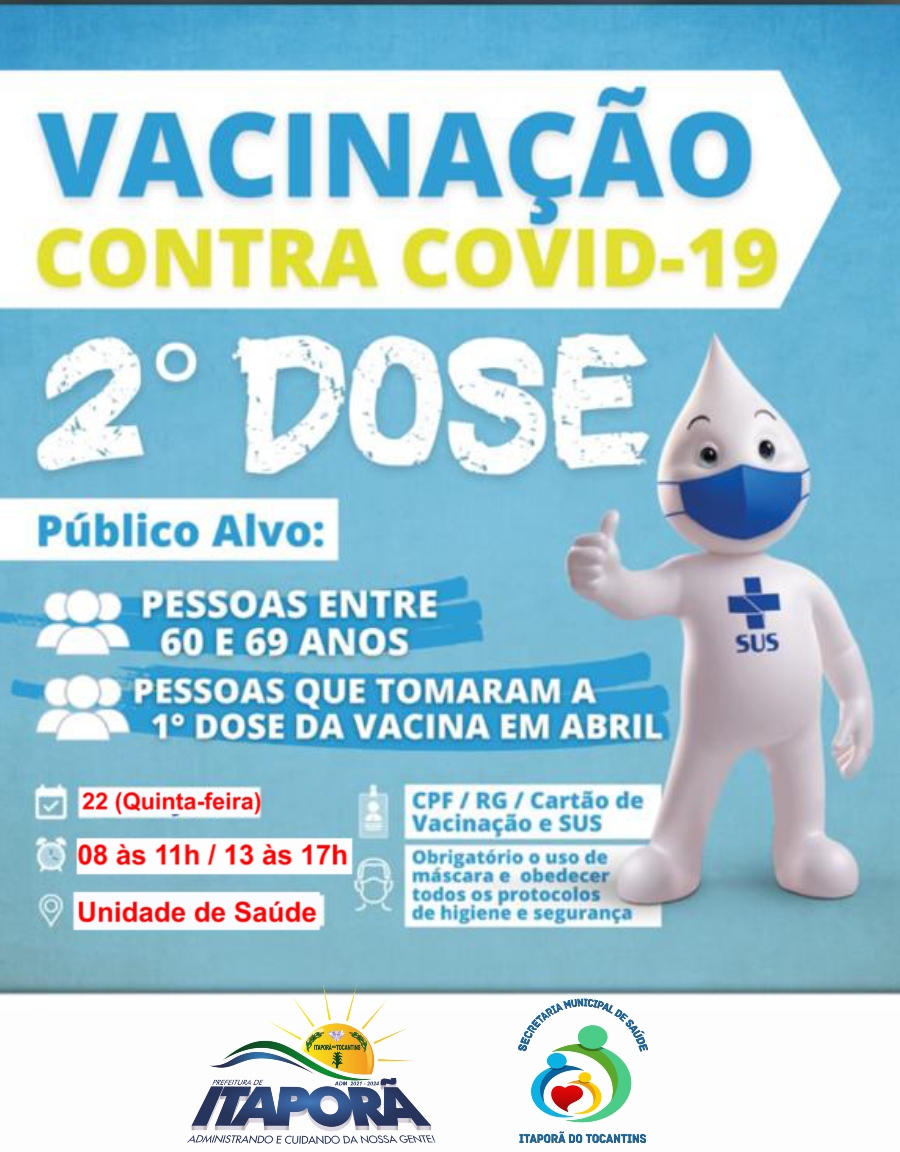 VACINAÇÃO CONTRA A COVID-19 (SEGUNDA DOSE)