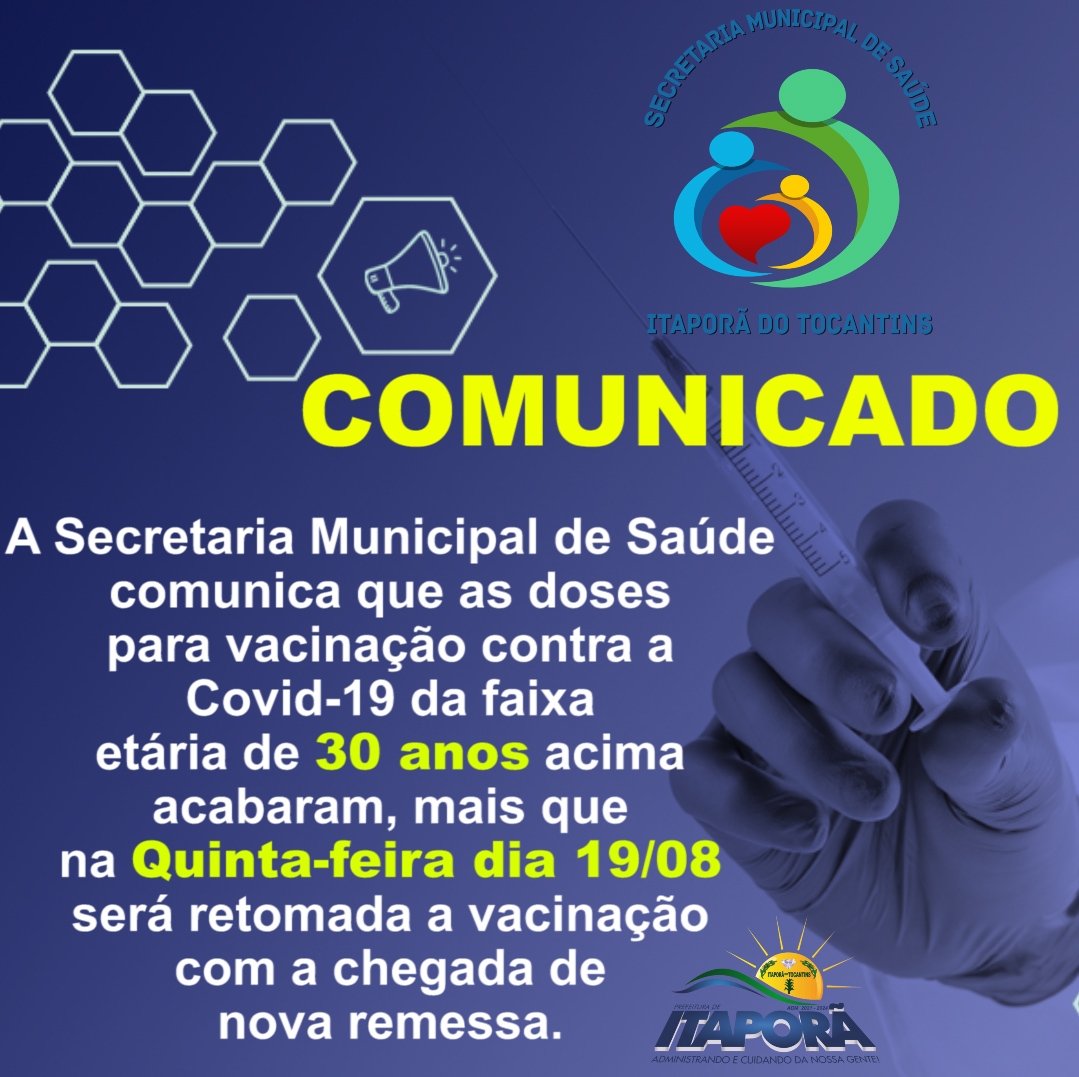 COMUNICADO / VACINAÇÃO COVID-19