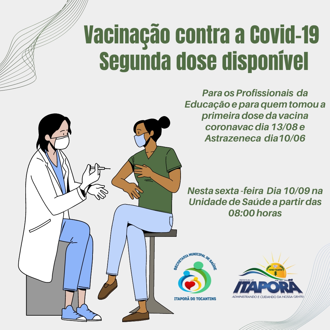 ATENÇÃO / VACINAÇÃO SEGUNDA DOSE COVID-19