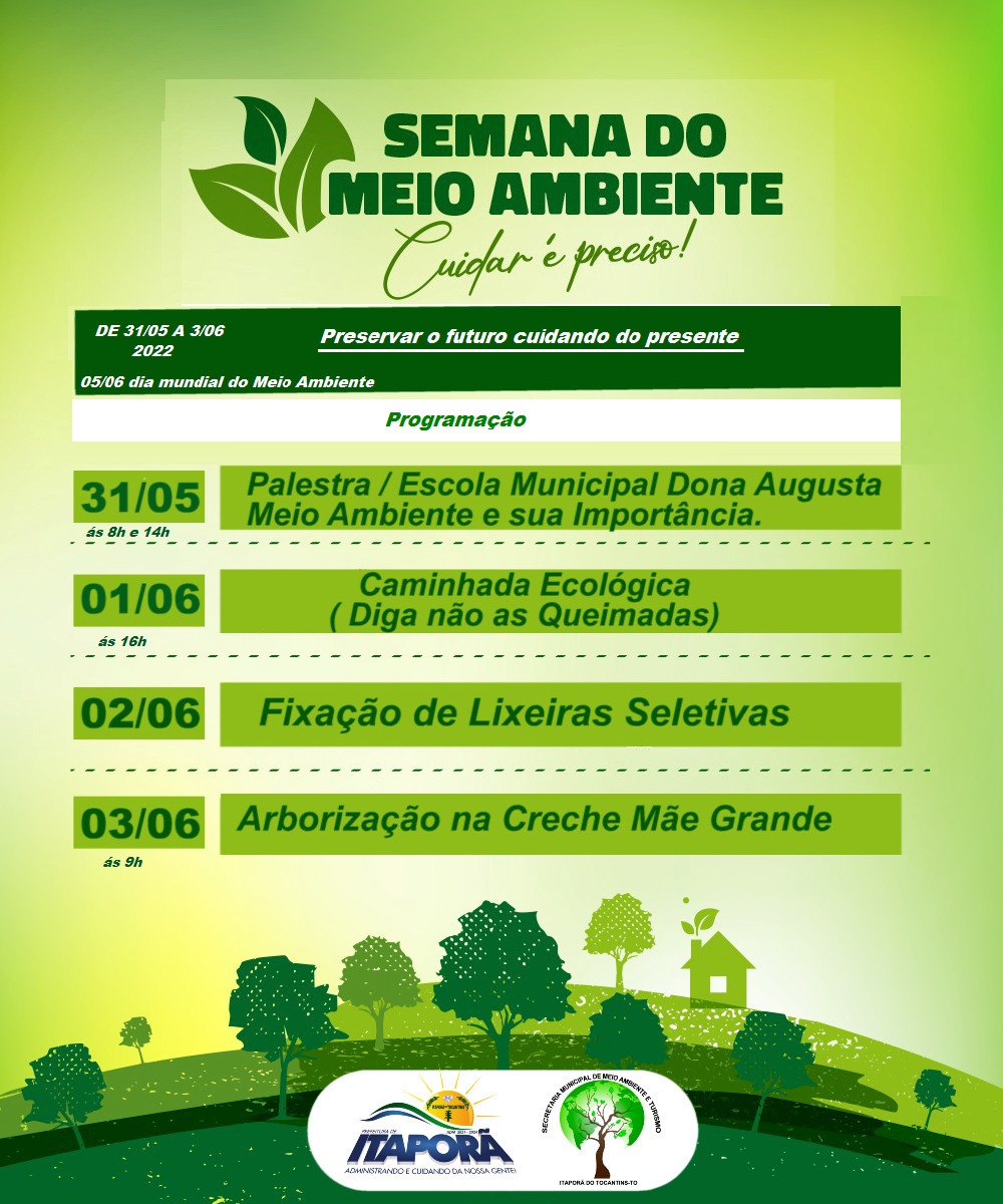 SEMANA DO MEIO AMBIENTE / PROGRAMAÇÃO