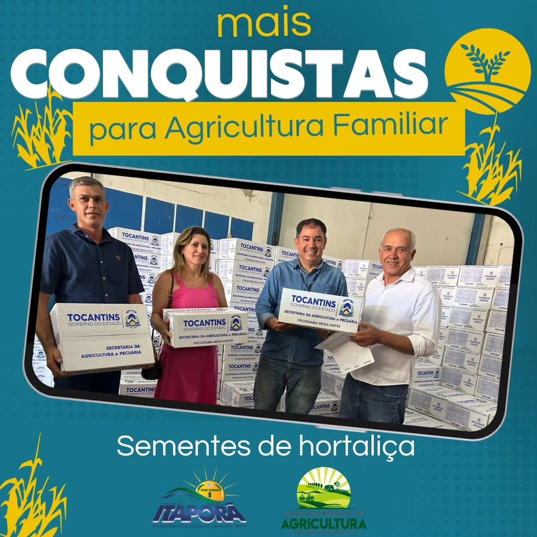 GOVERNO DO ESTADO ENTREGA KITS DE SEMENTES HORTALIÇAS PARA AGRICULTURA FAMILIAR DO MUNICIPIO