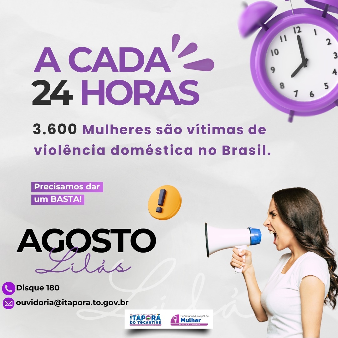 Agosto Lilás: Itaporã do Tocantins na Luta pelo Fim da Violência contra a Mulher