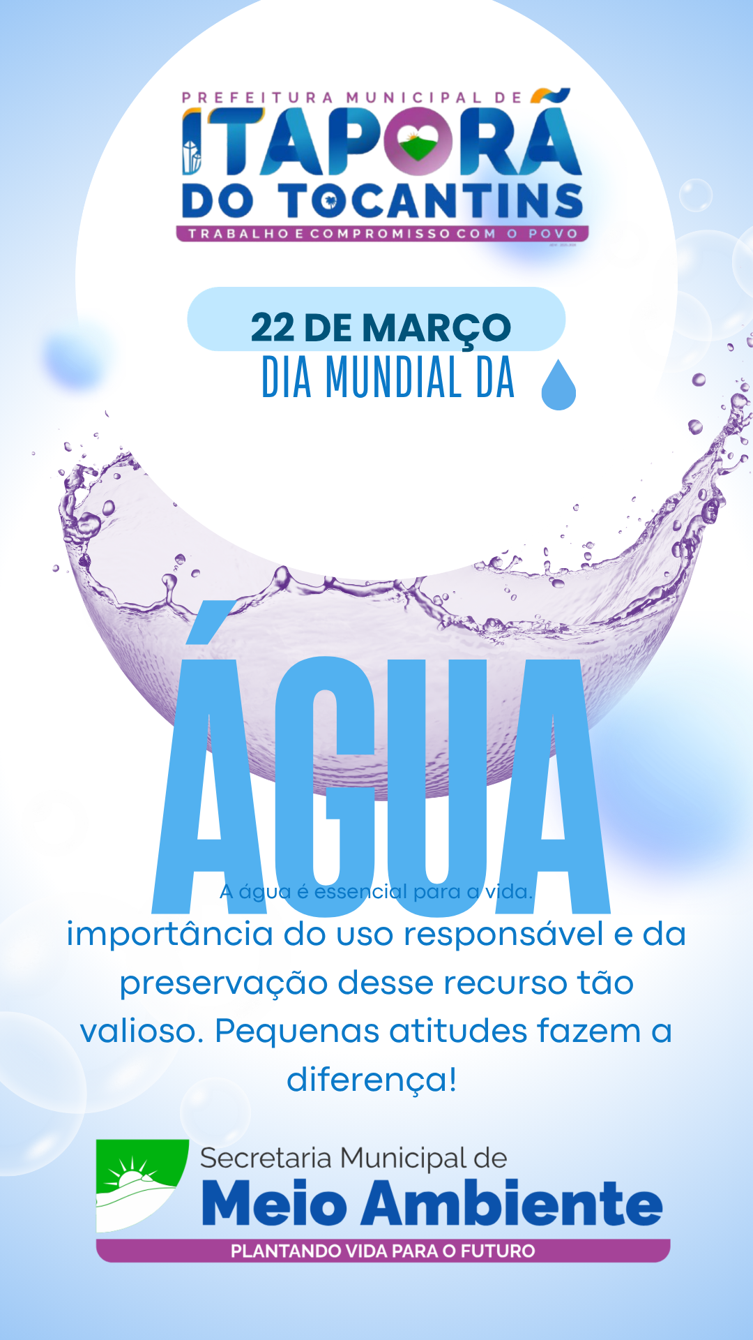 Dia Mundial da Água Dia Mundial da Água